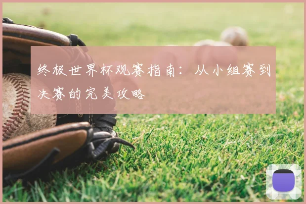 终极世界杯观赛指南:从小组赛到决赛的完美攻略